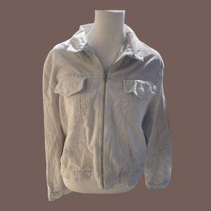 Crossroads Corduroy Shacket | Pearl White | Size L | Vintage